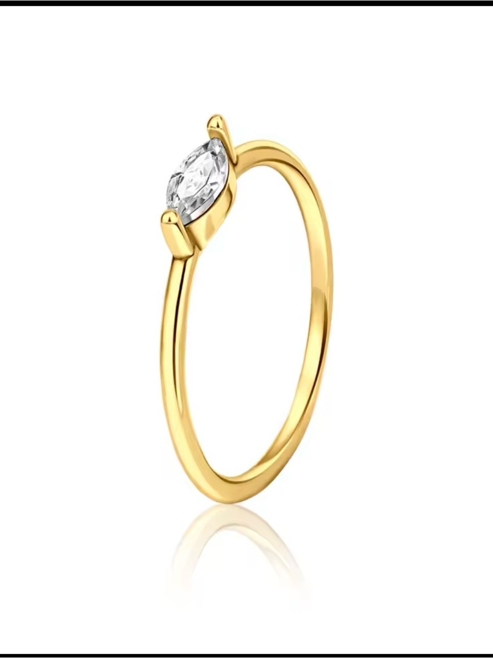 925 sterling silver plated gold size 8